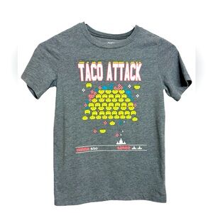NWOT Osh Kosh Originals “Taco Attack” Boy’s Grey T-shirt Size 8